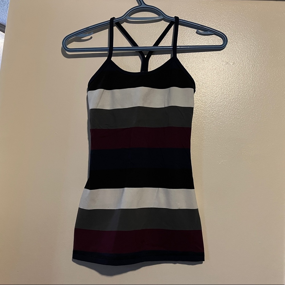 LULULEMON POWER Y TANK STRIPED